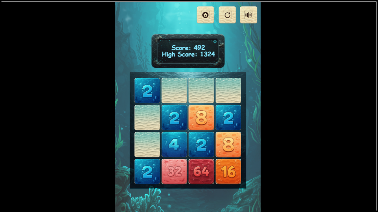 2048 Ocean Depths - Construct 3 Game (HTML5, AdMob, C3P)