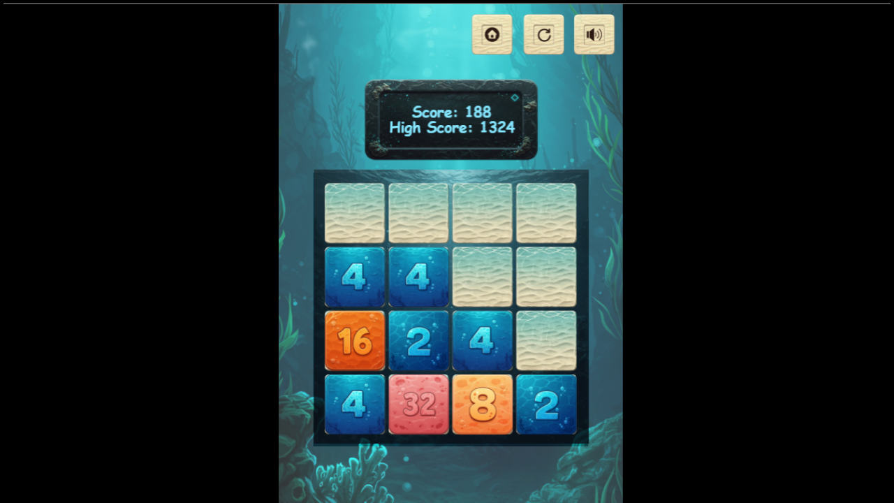2048 Ocean Depths - Construct 3 Game (HTML5, AdMob, C3P)