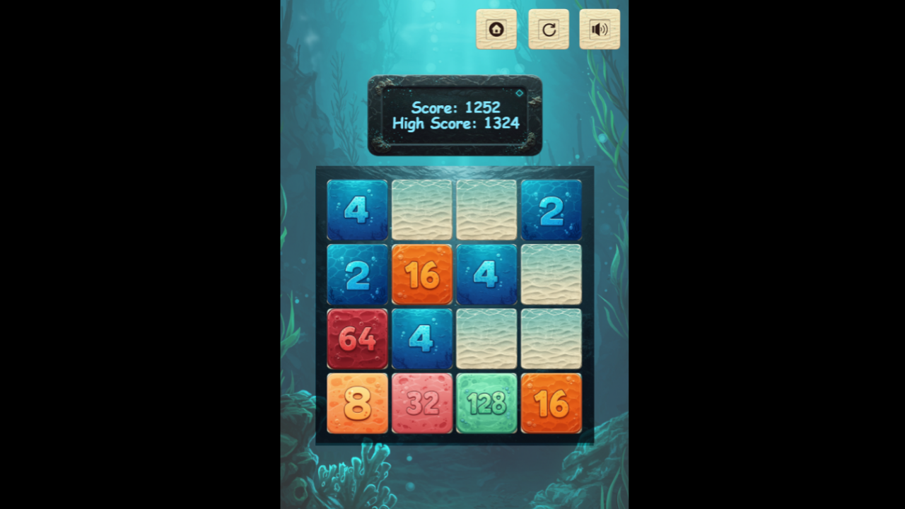 2048 Ocean Depths - Construct 3 Game (HTML5, AdMob, C3P)