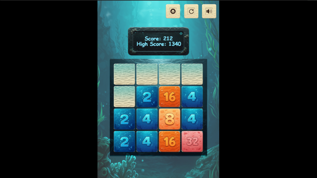 2048 Ocean Depths - Construct 3 Game (HTML5, AdMob, C3P)