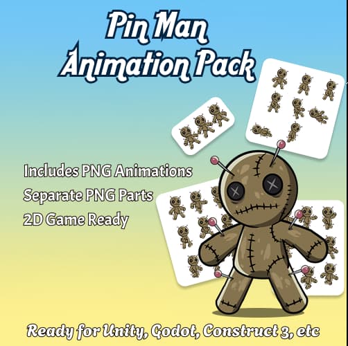 Pin Man 2D Animated Character Pack