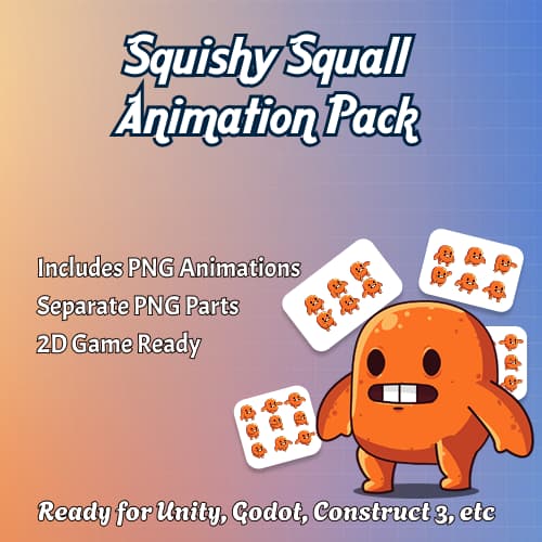 Squishy Squall 2D Animated Character Pack