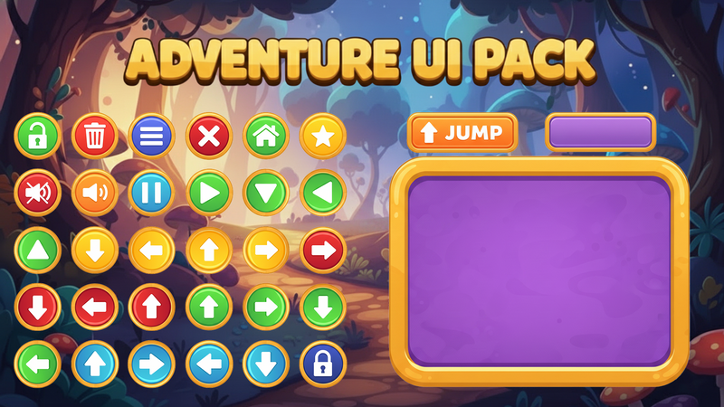 Adventure Game UI Pack - Buttons & Elements