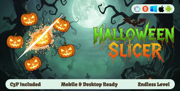 Halloween Slicer - Construct 3 Game (HTML5, AdMob, C3P)