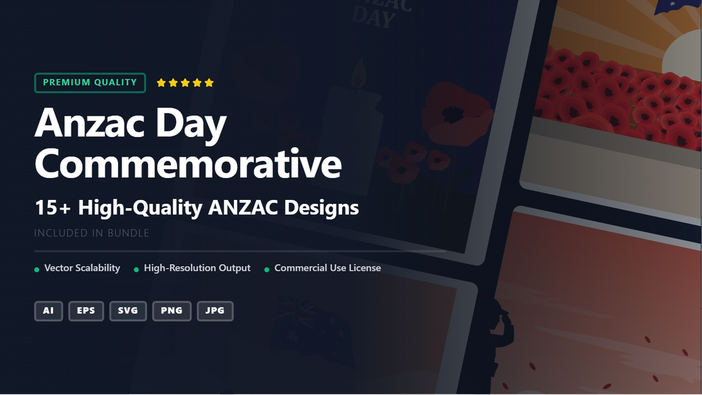 Anzac Day Commemorative Social Media Banners – Premium Vector Collection