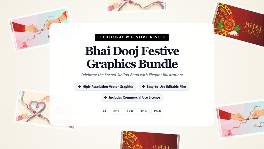 Bhai Dooj Festive Social Media Banners – Cultural Graphics Bundle