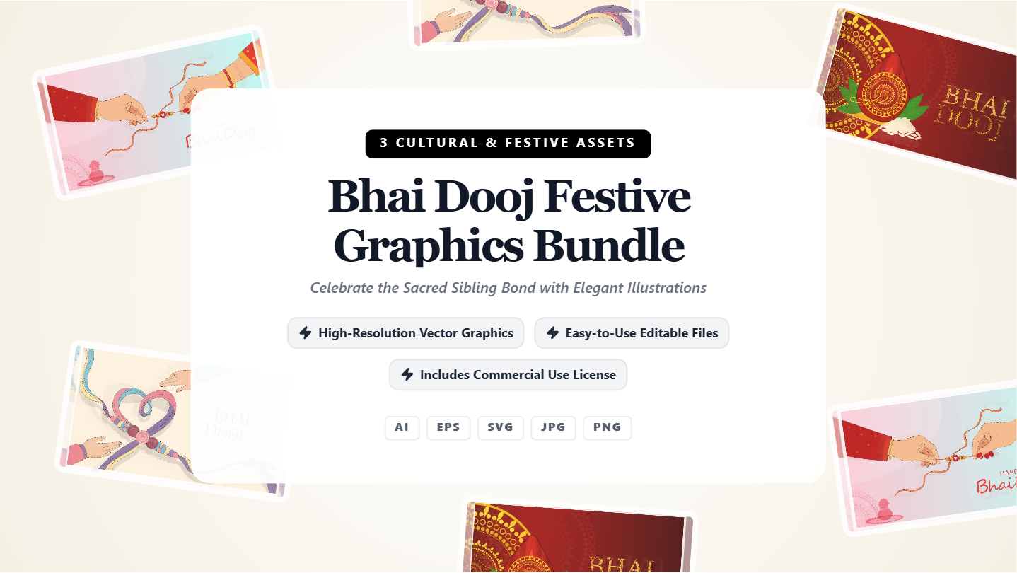 Bhai Dooj Festive Social Media Banners – Cultural Graphics Bundle