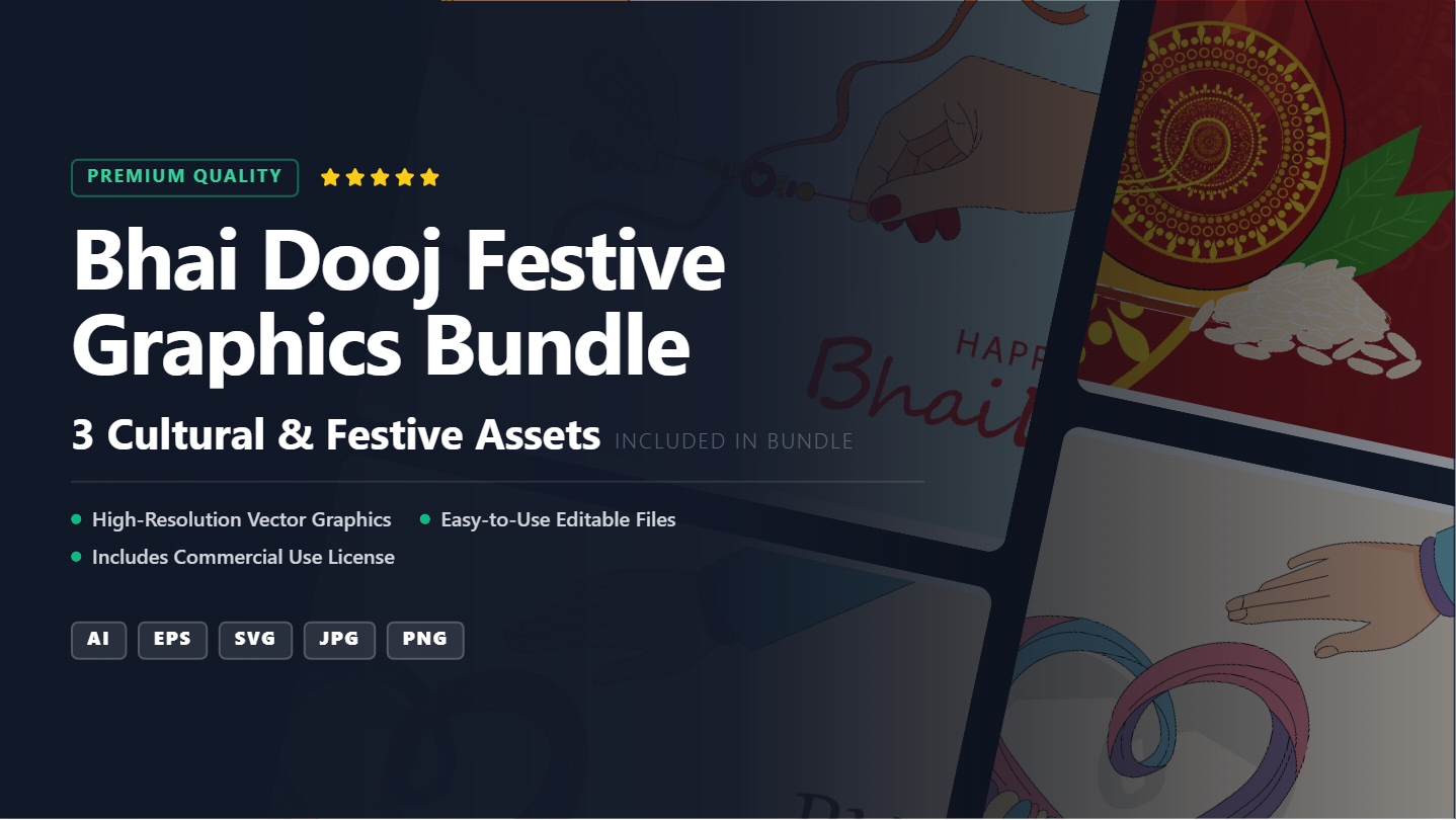Bhai Dooj Festive Social Media Banners – Cultural Graphics Bundle