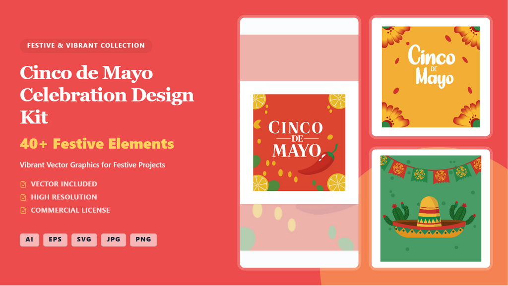 Cinco de Mayo Celebration Social Media Banners – Festive Vector Design Kit