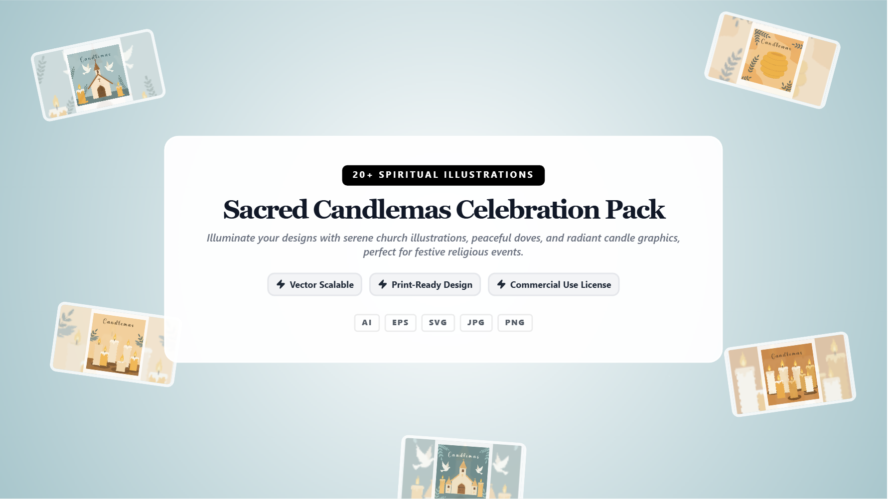 Sacred Candlemas Celebration Social Media Banner Pack – Premium Vector Illustrations