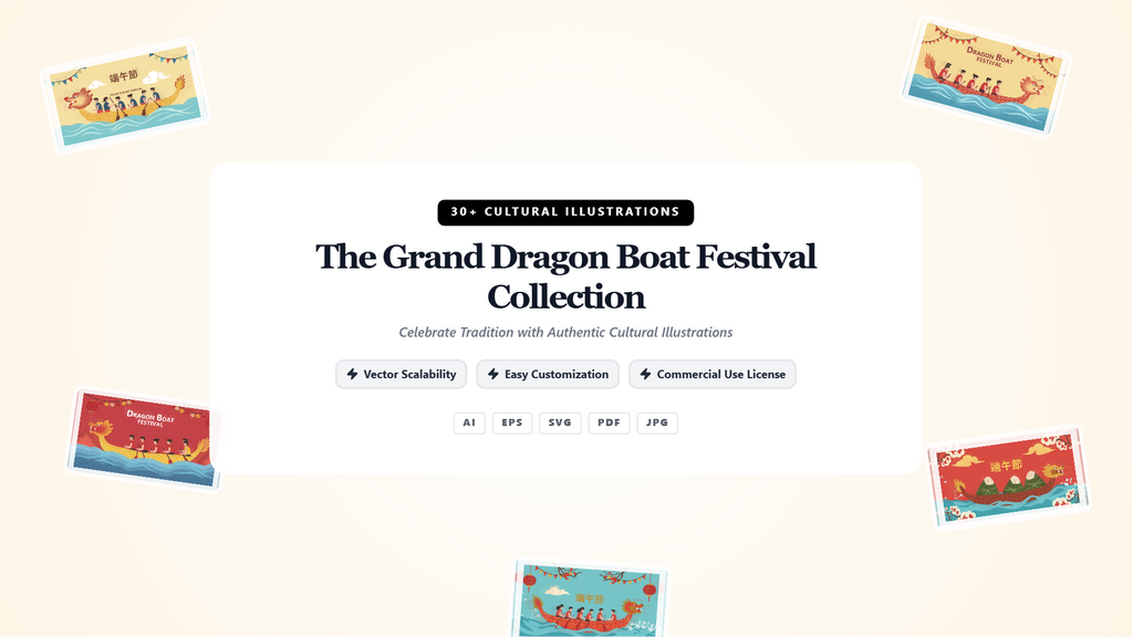 Grand Dragon Boat Festival Social Media Banners – Authentic Vector Collection