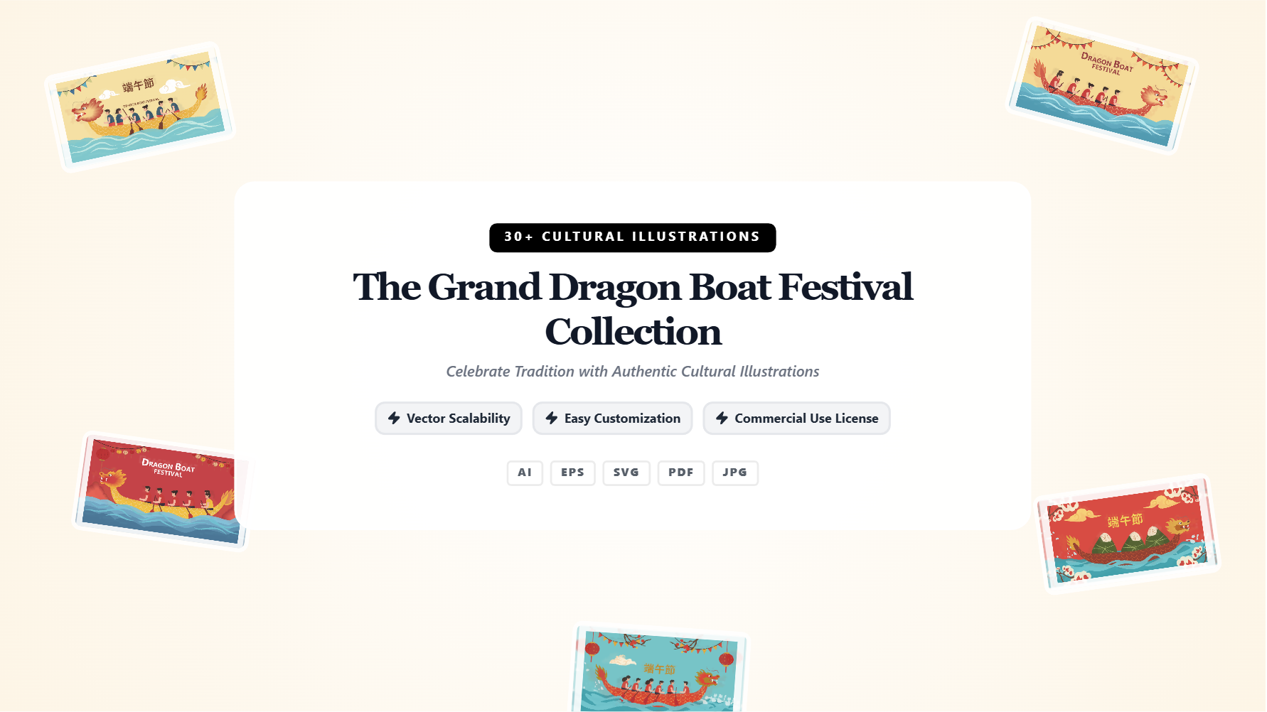 Grand Dragon Boat Festival Social Media Banners – Authentic Vector Collection