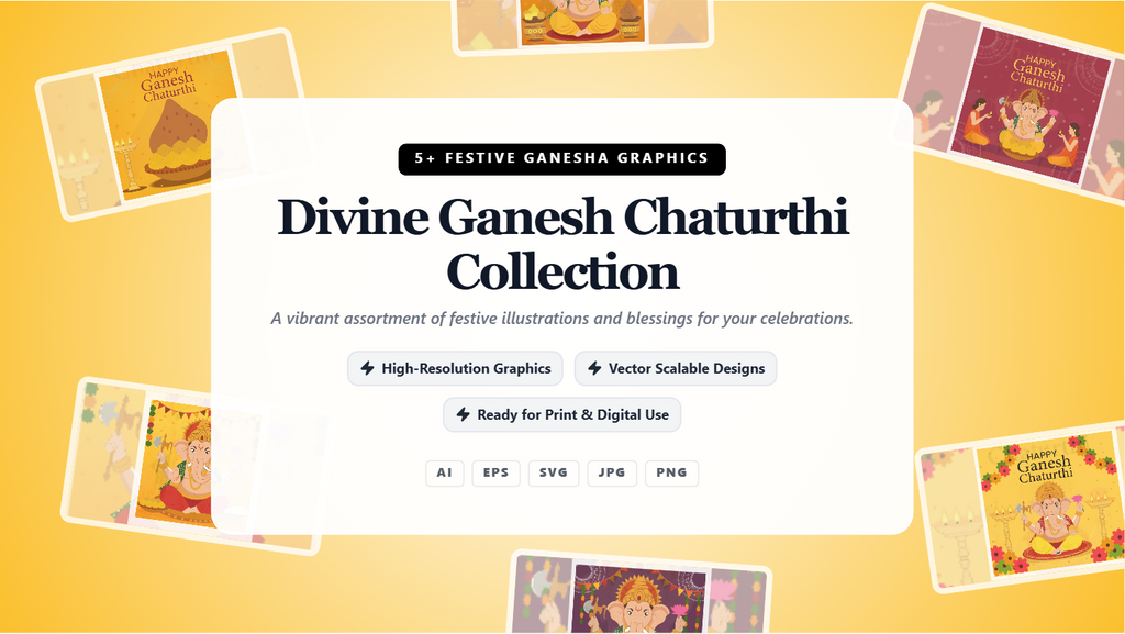 Divine Ganesh Chaturthi Social Media Banners – Premium Festive Graphics Collection