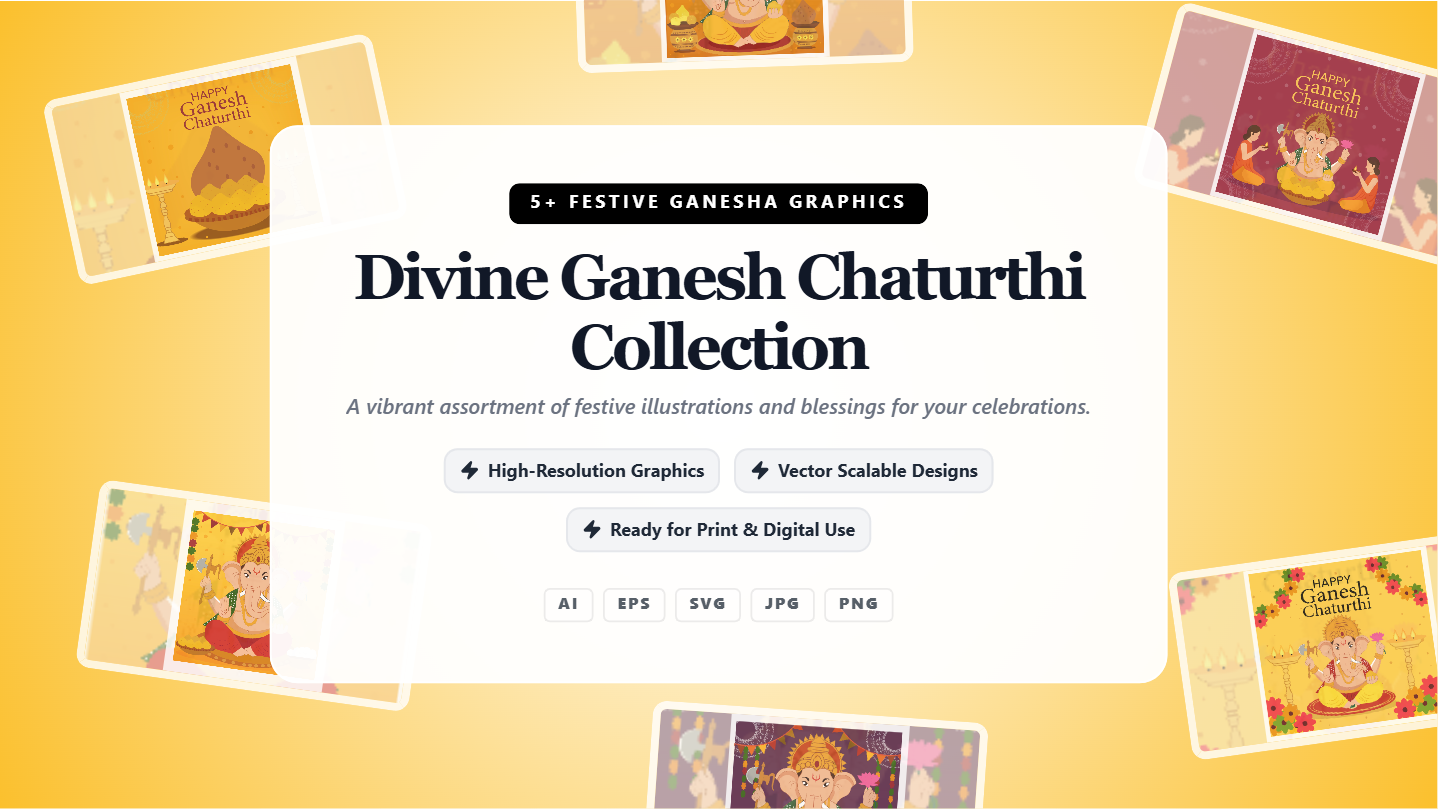 Divine Ganesh Chaturthi Social Media Banners – Premium Festive Graphics Collection