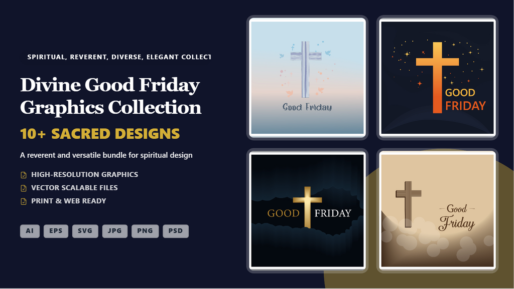 Divine Good Friday Social Media Banners – Sacred Graphics Collection