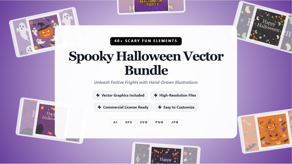 Spooky Halloween Social Media Banners – Vector & Editable Bundle