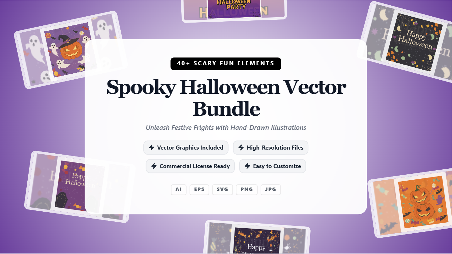 Spooky Halloween Social Media Banners – Vector & Editable Bundle