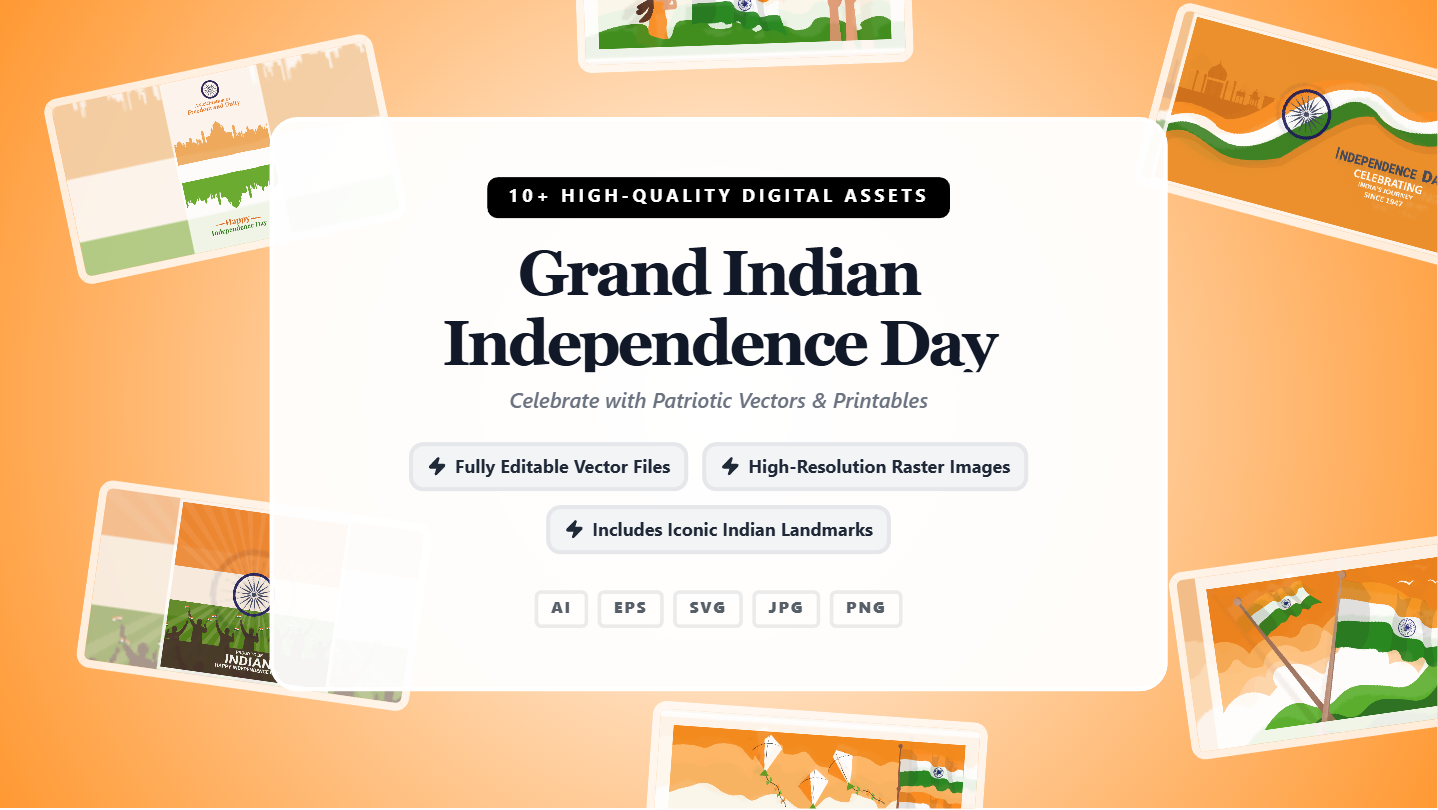 Grand Indian Independence Day Social Media Banners – Patriotic Graphics Pack