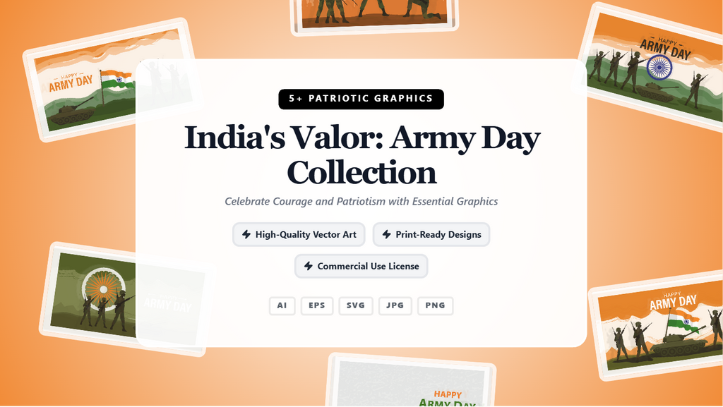 India's Valor: Army Day Social Media Banner Collection – Patriotic Graphics