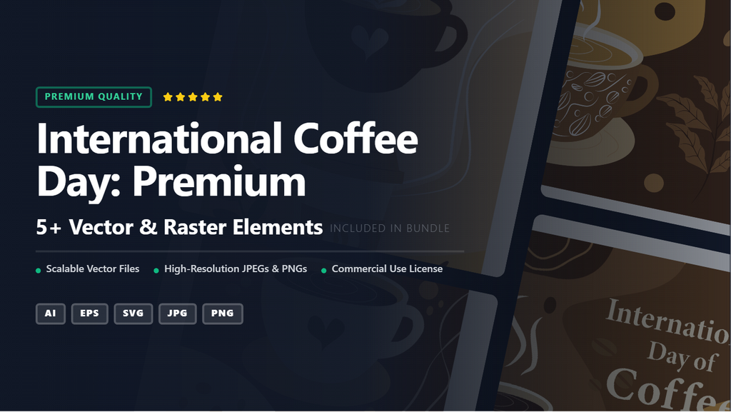 International Coffee Day Social Media Banners – Illustrative Graphics Kit