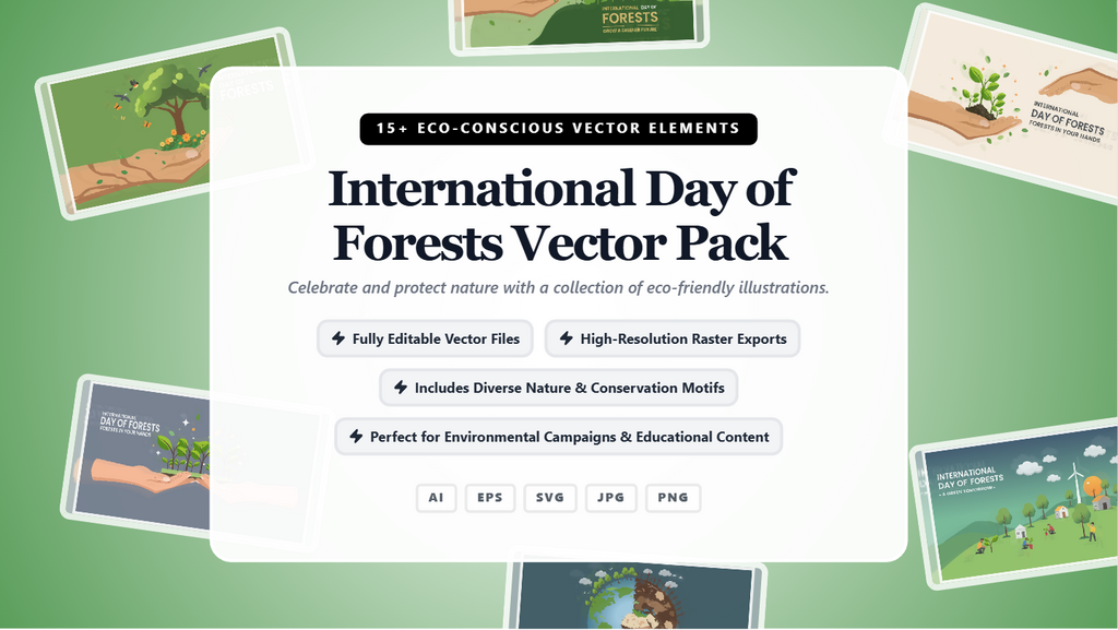 International Day of Forests Social Media Banners – Eco-Conscious Vector Pack