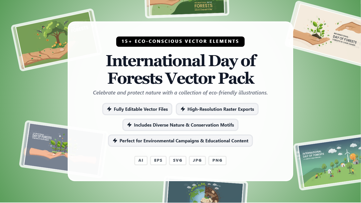 International Day of Forests Social Media Banners – Eco-Conscious Vector Pack