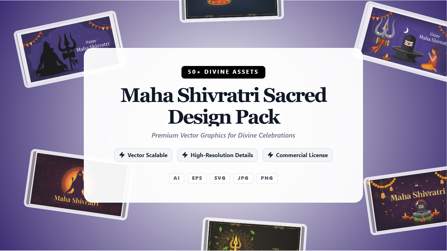 Maha Shivratri Social Media Banner Pack – Divine Sacred Designs