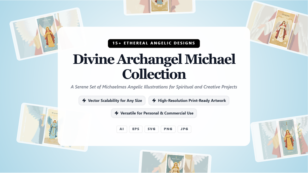Divine Archangel Michael Social Media Banner Pack – Ethereal Angelic Designs
