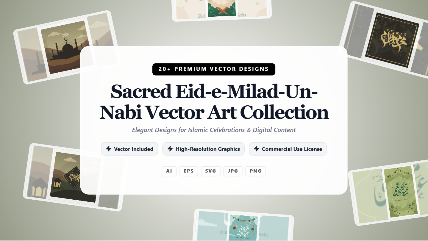 Sacred Eid-e-Milad-Un-Nabi Social Media Banners – Premium Vector Art Collection