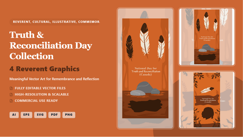 Truth & Reconciliation Day Social Media Banners – Meaningful Vector Art Collection