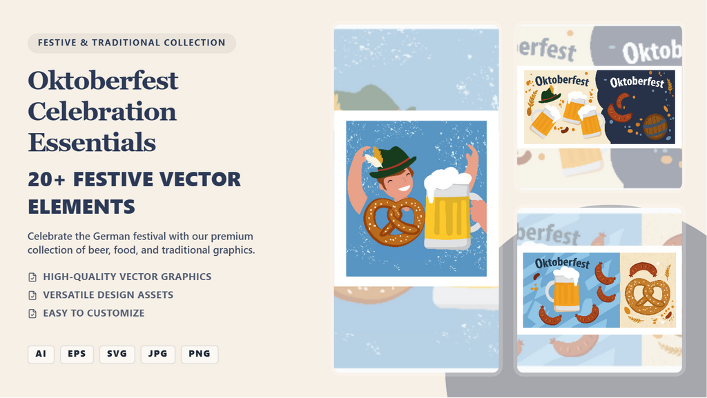 Oktoberfest Celebration Social Media Banners – Festive Vector Essentials