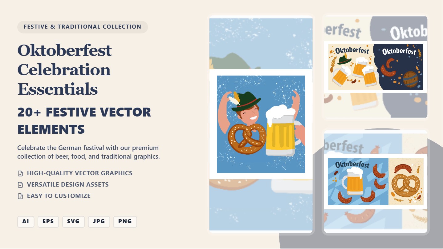 Oktoberfest Celebration Social Media Banners – Festive Vector Essentials