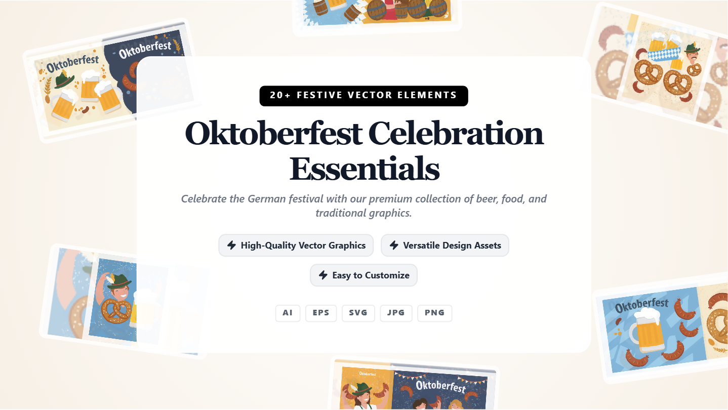 Oktoberfest Celebration Social Media Banners – Festive Vector Essentials