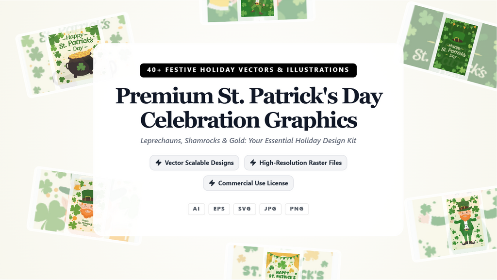 Premium St. Patrick's Day Social Media Banners – Festive Vector & Illustration Pack
