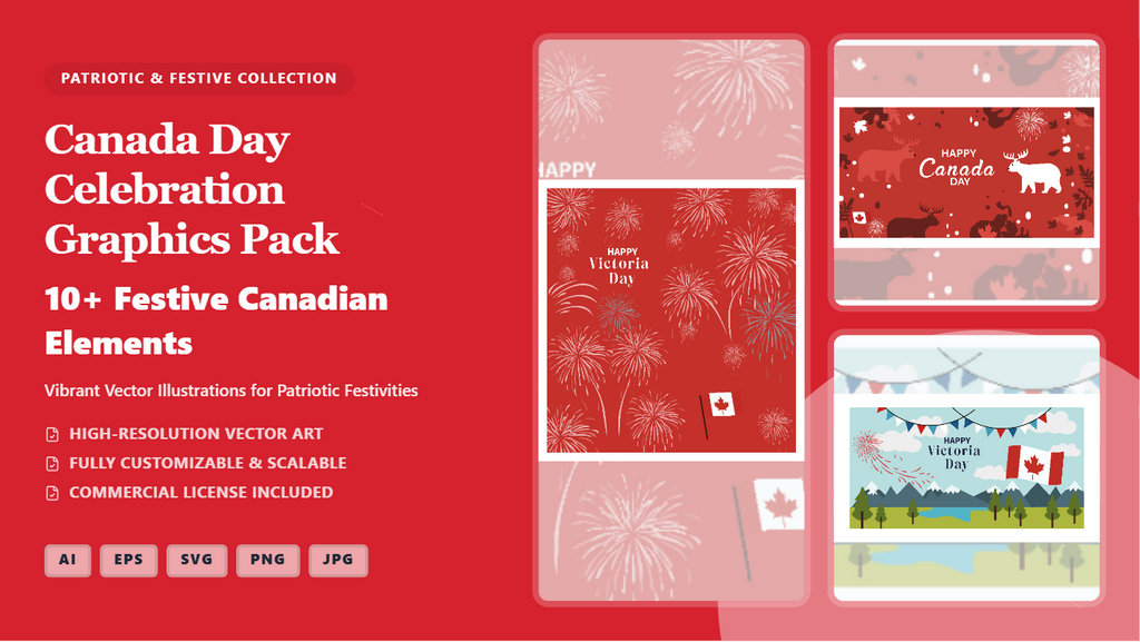 Canada Day Celebration Social Media Banners – Festive Vector Designs