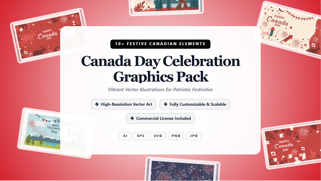 Canada Day Celebration Social Media Banners – Festive Vector Designs