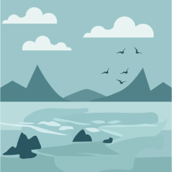 Cartoon calm sea shore tiled background with sandy beach and waves β free 2D background asset