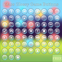 Glass Glossy Game Buttons